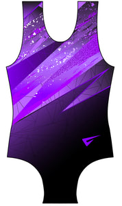Kiki Purple Gymnastics Sleeveless Leotard for Boys and Men