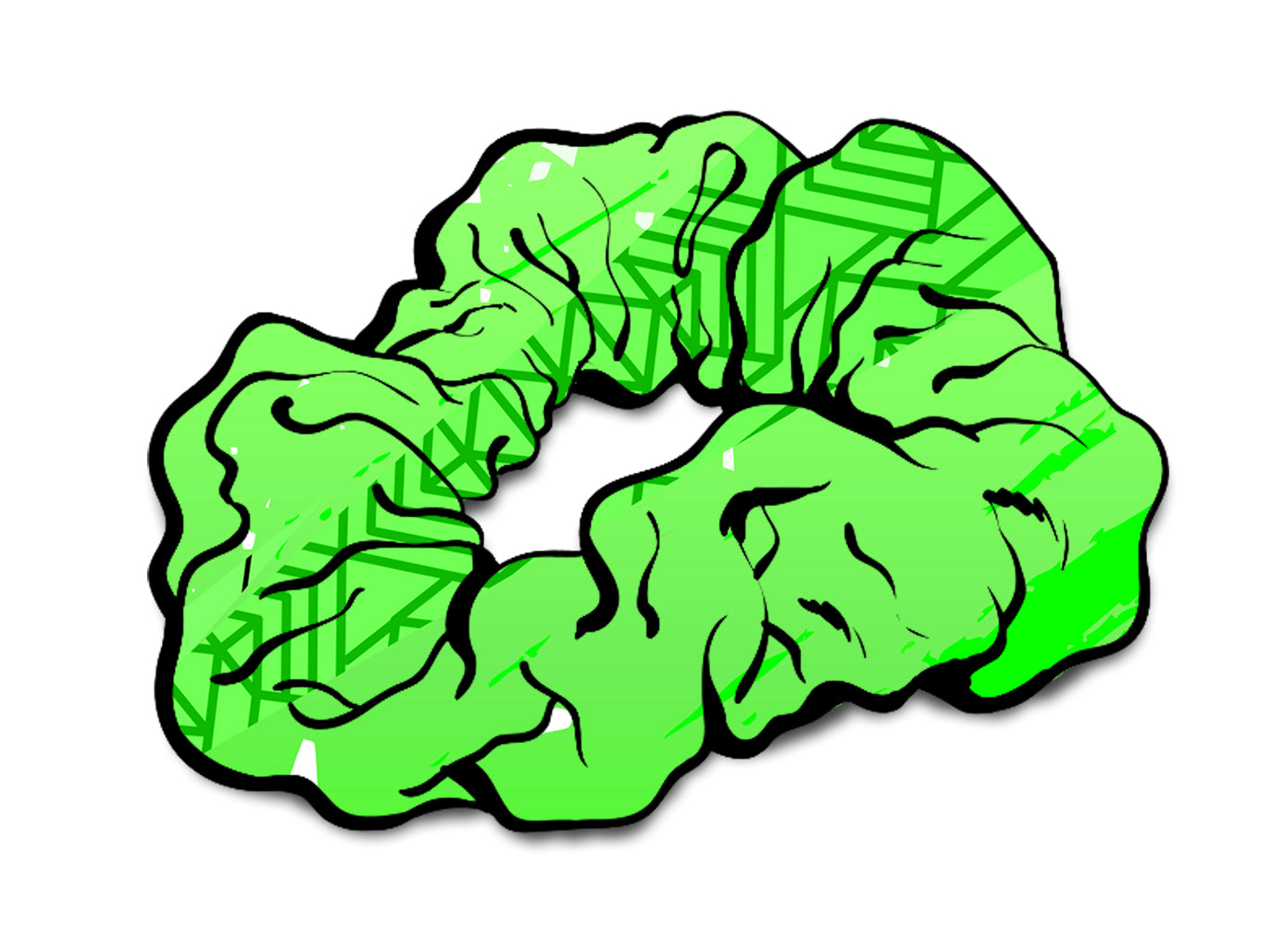 Kiki Green Hair Scrunchie