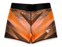 Kiki Orange Gymnastics Activewear Girls Hipster Shorts