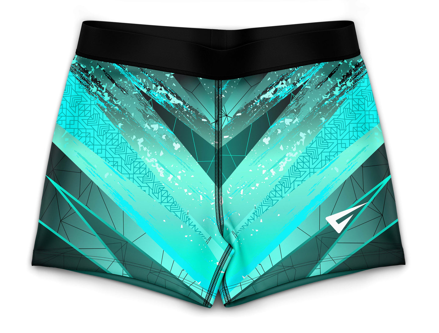 Kiki Turquoise Girls Gymnastics Gym Shorts