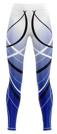 Pair of blue activewear leggings suitable for gym, dance and training