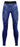 Blue girls' activewear leggings laid flat on a plain background