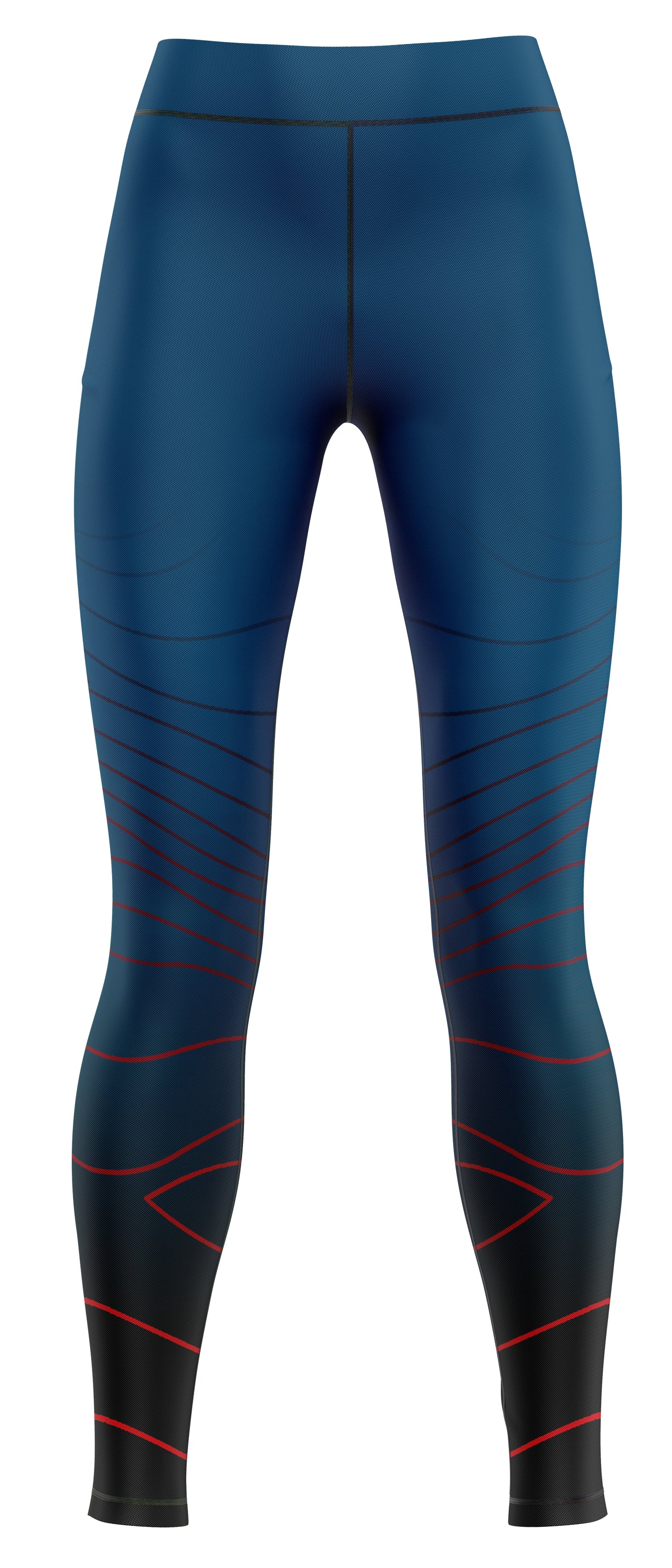 Girls' blue activewear leggings suitable for gymnastics and dance