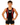 A young male gymnast wearing a sleeveless black and red athletic tank top with gray graphic details and a circular logo on the chest, paired with black shorts, posed against a solid white background.