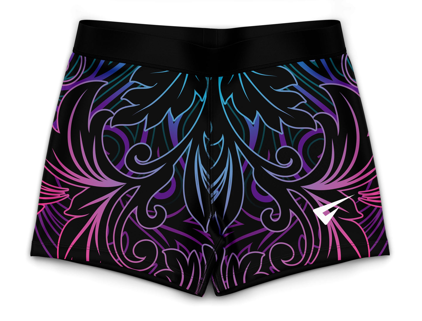 Mimas Black Gymnastics Activewear Girls Hipster Shorts