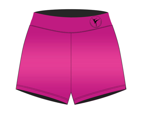Shiny Dance Pink Girls Mystique Foil Gym Shorts