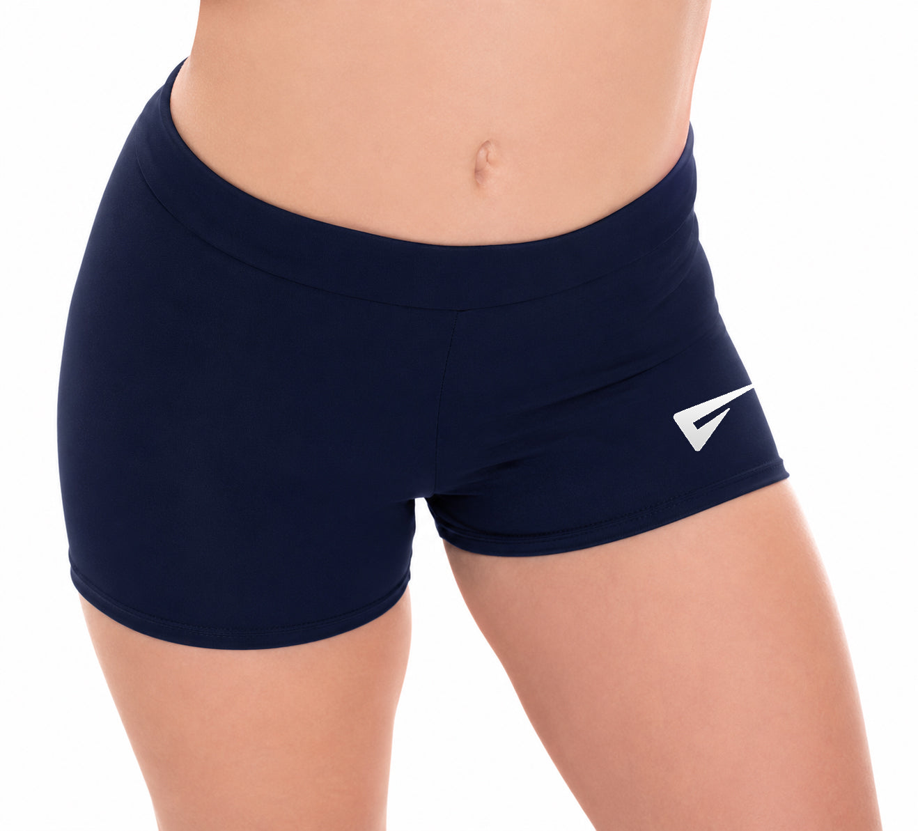 Navy Blue Girls Gymnastics Activewear Hipster Shorts