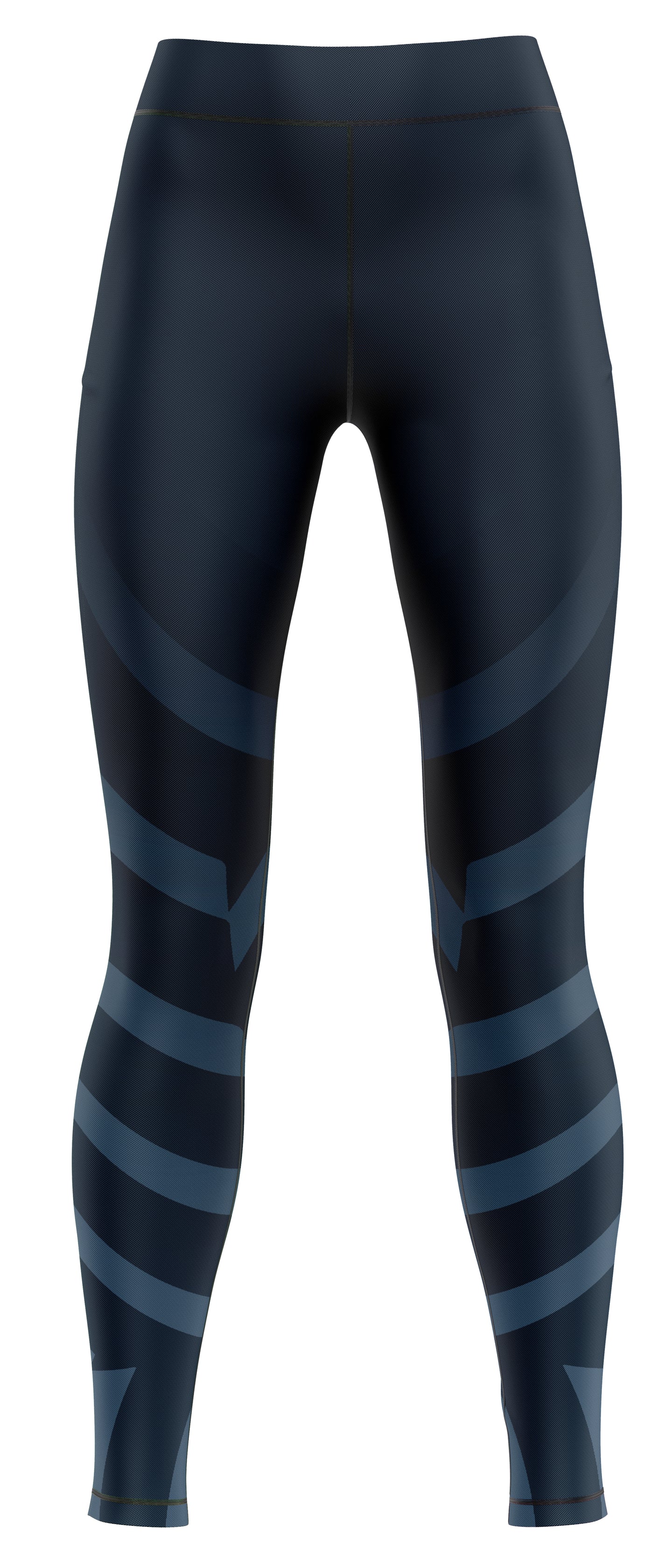 Navy and royal blue athletic leggings suitable for gymnastics and dance