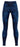 Pair of blue athletic leggings with a fitted silhouette on a plain background