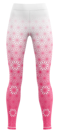 Blue athletic leggings suitable for gymnastics, dance and general training