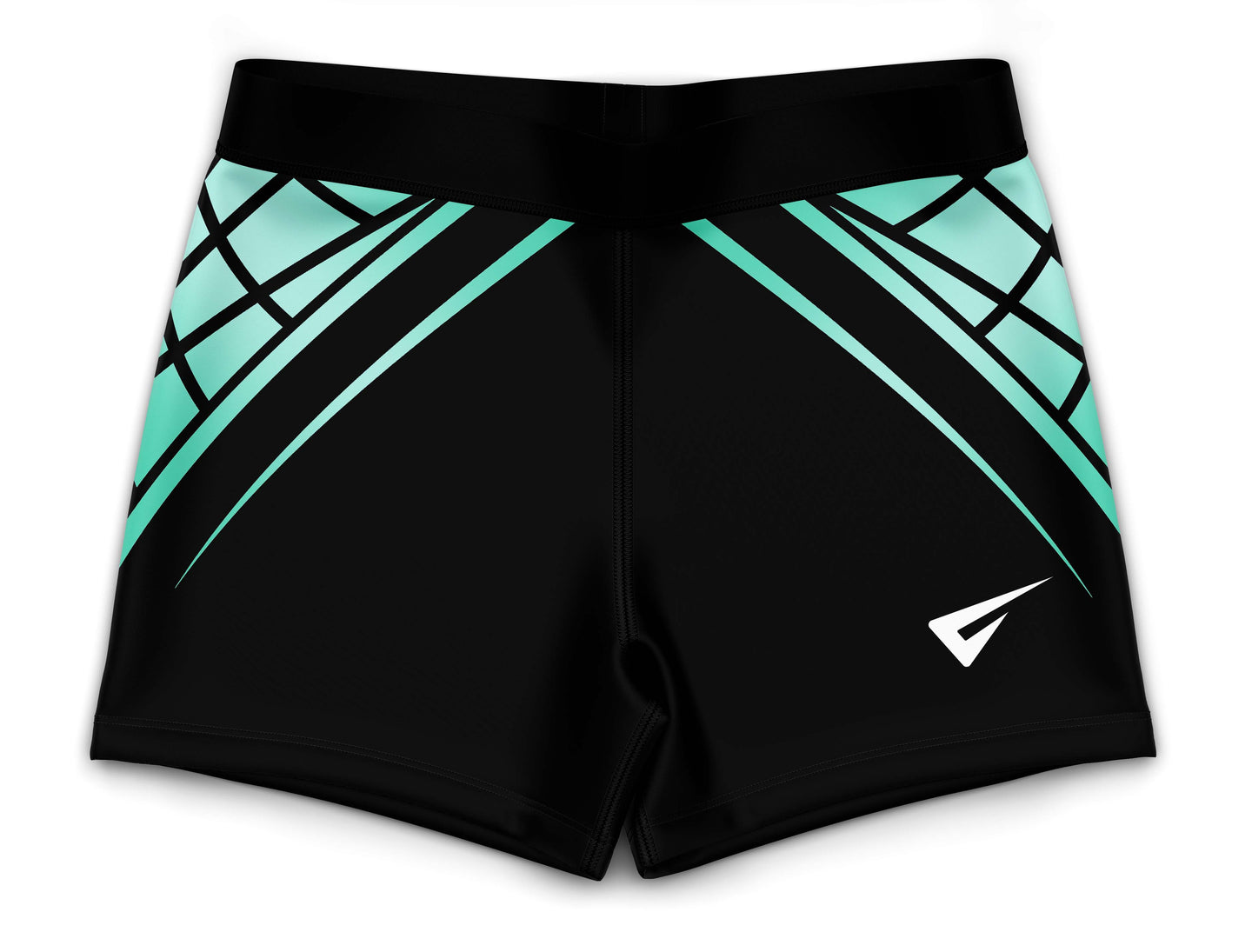 Pandora Turquoise Gymnastics Activewear Girls Hipster Shorts