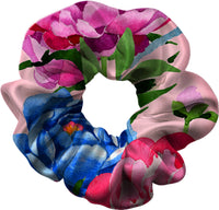 Pink Floral Charlotte Watercolour Hair Scrunchie