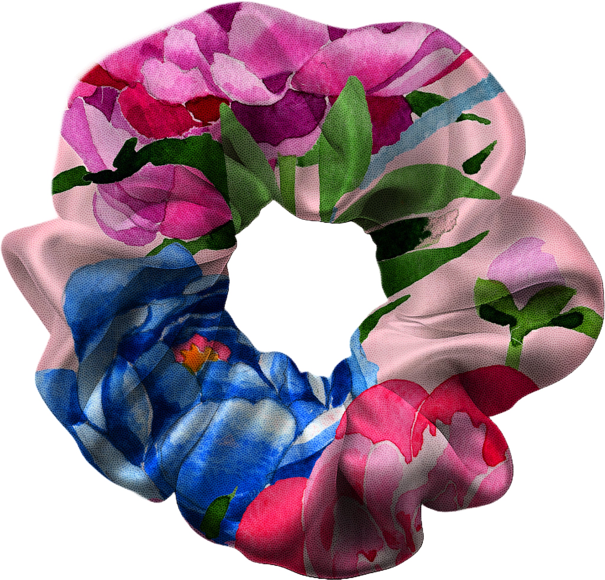 Pink Floral Charlotte Watercolour Hair Scrunchie