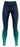 Blue girls' leggings shown flat, suitable for gymnastics and dance