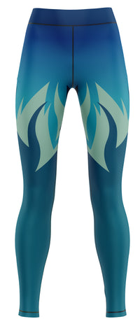 Poseidon Blue Gym Activewear Leggings