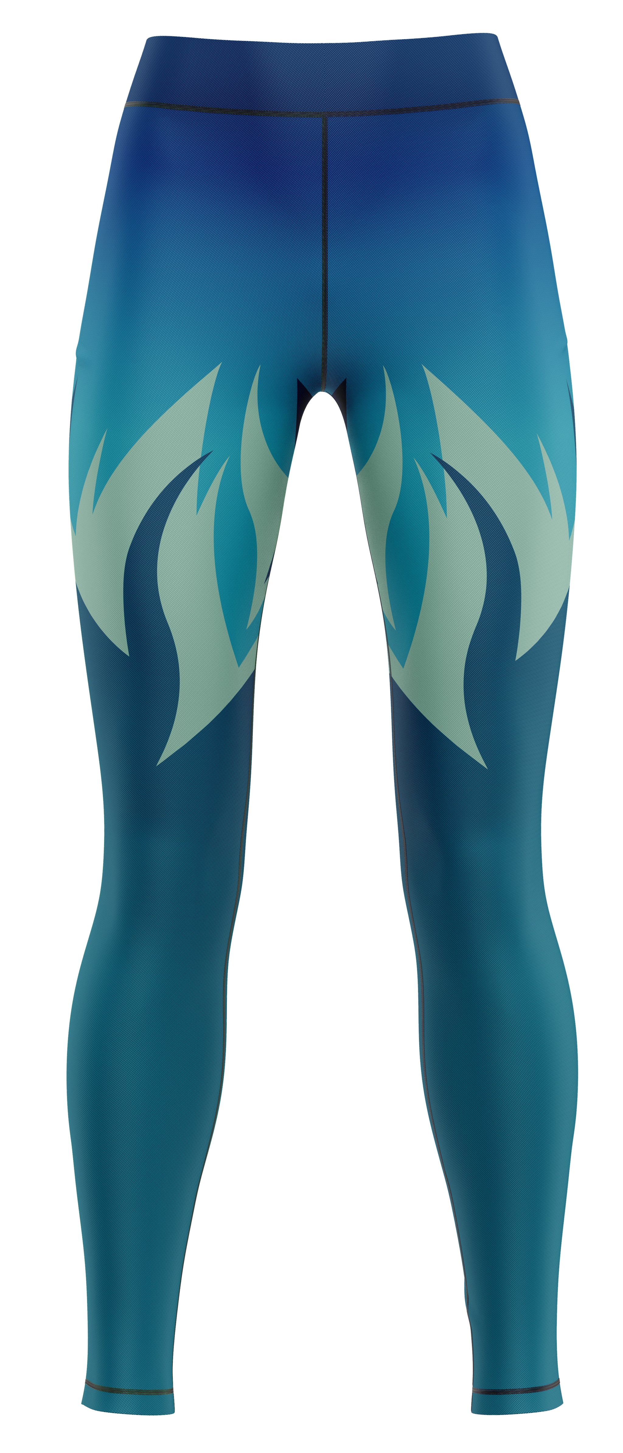 Poseidon Blue Gym Activewear Leggings