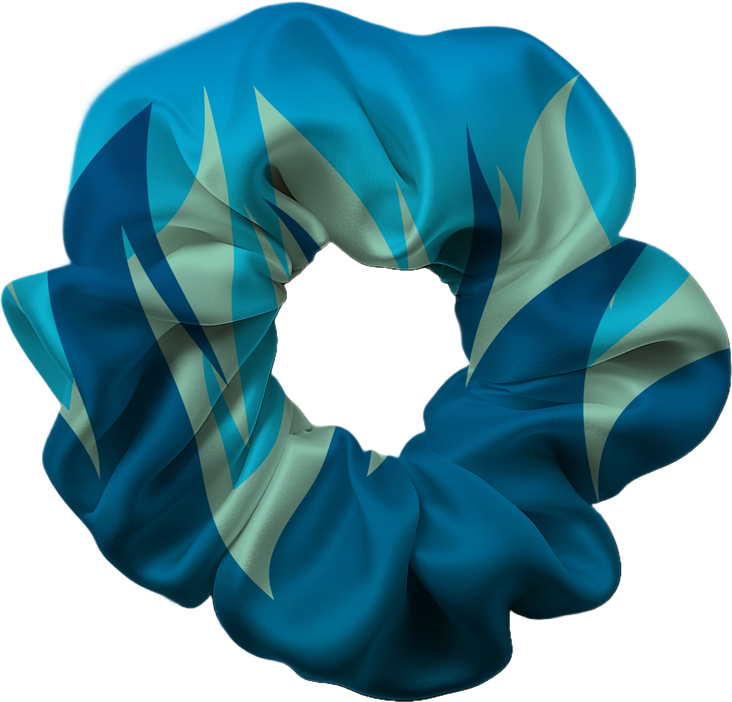 Poseidon Blue Hair Scrunchie