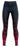 Blue activewear leggings laid flat, suitable for gymnastics or dance training