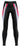 Pair of blue girls' activewear leggings in navy and royal tones laid flat