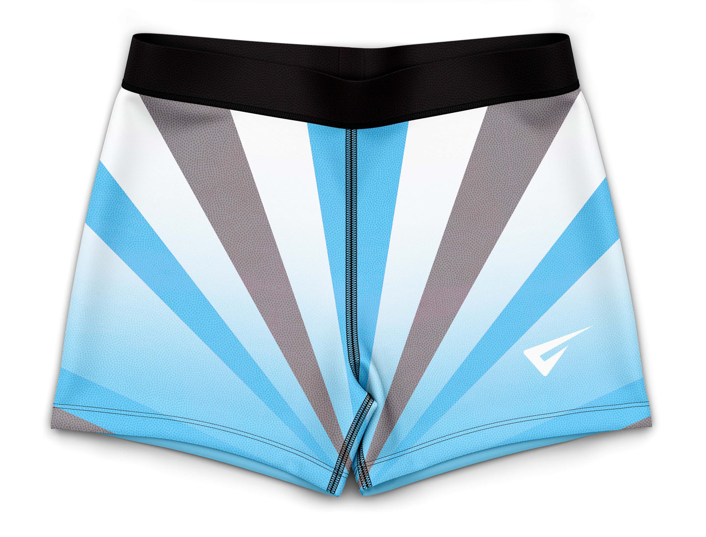 Ray Turquoise and Grey Gymnastics Activewear Girls Hipster Shorts