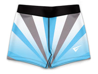 Ray Turquoise and Grey Gymnastics Activewear Girls Hipster Shorts