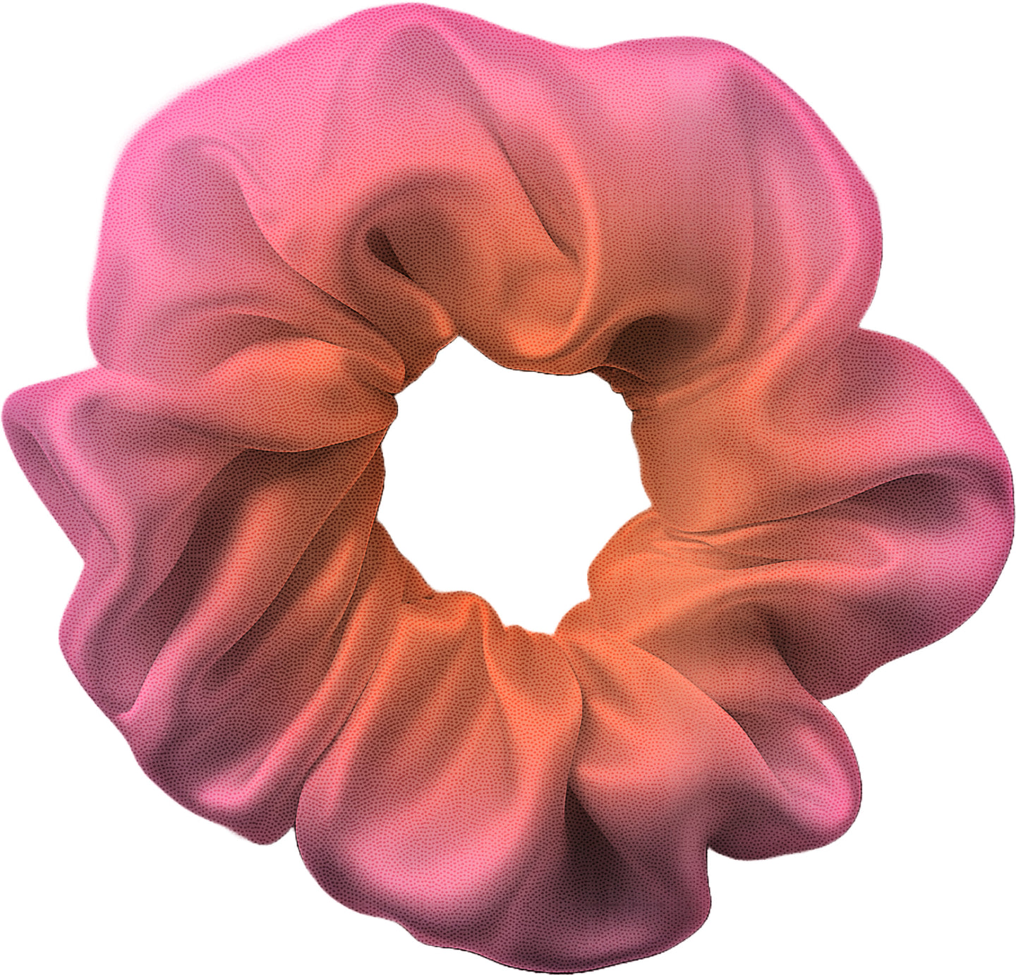 Radiant Mojo Pink and Orange Hair Scrunchie
