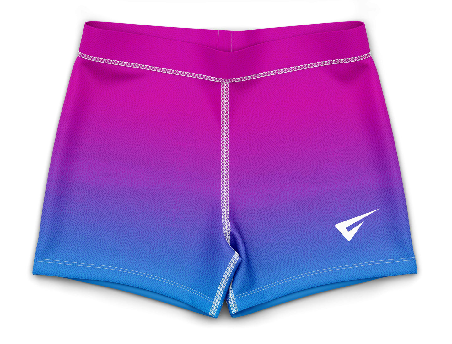Radiant Pink n Blue Mystique Gymnastics Shorts