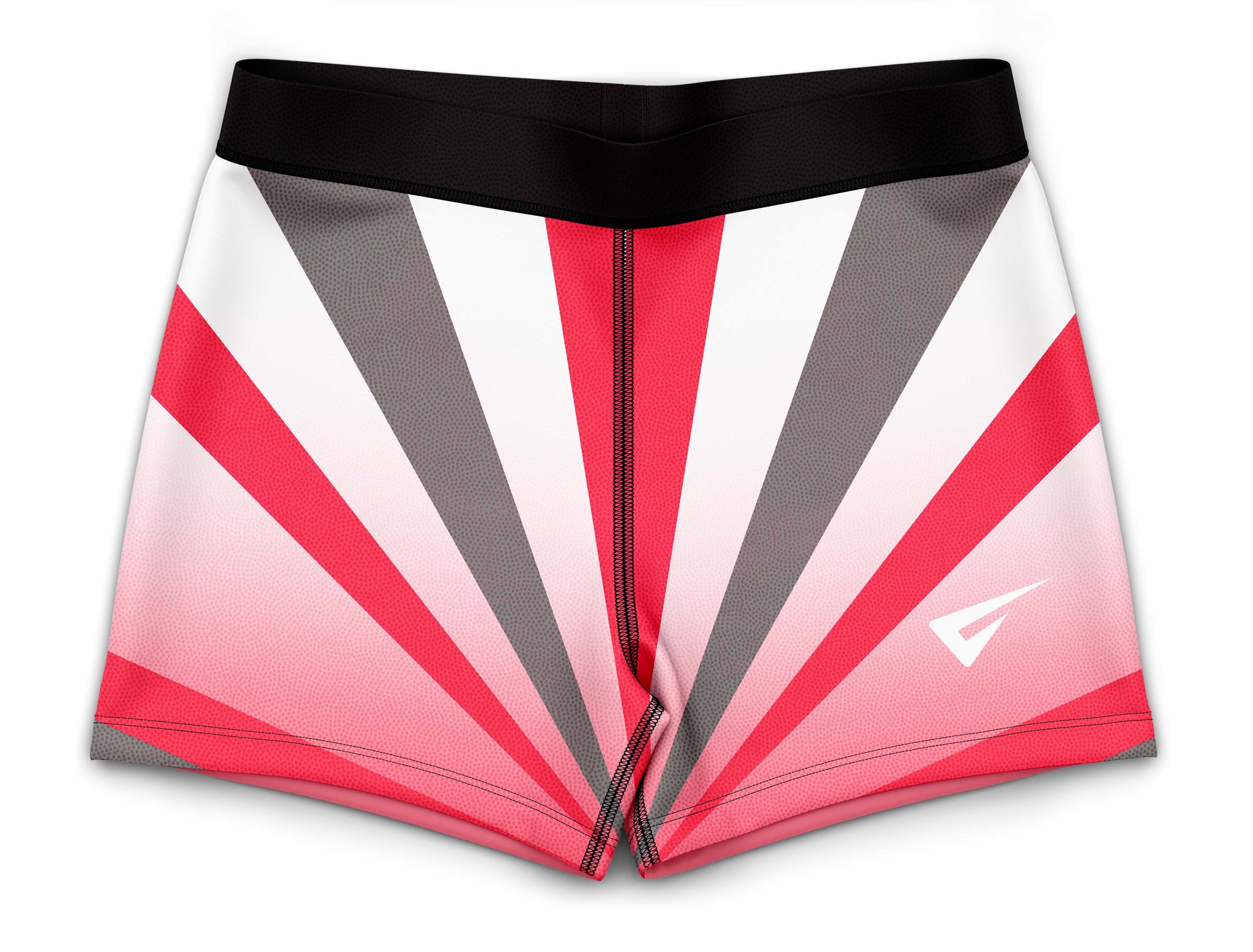 'Ray' Red and Grey Gymnastics Activewear Girls Hipster Shorts