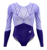 Refine Purple Competition Long Sleeve Girls Gymnastics Leotard