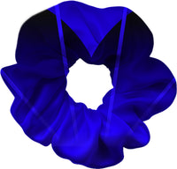 Blue scrunchie on a white background