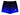 Blue athletic shorts with a black waistband on a white background