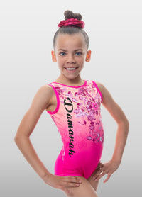 Personalised Rhea Sleeveless Gymnastic Leotard
