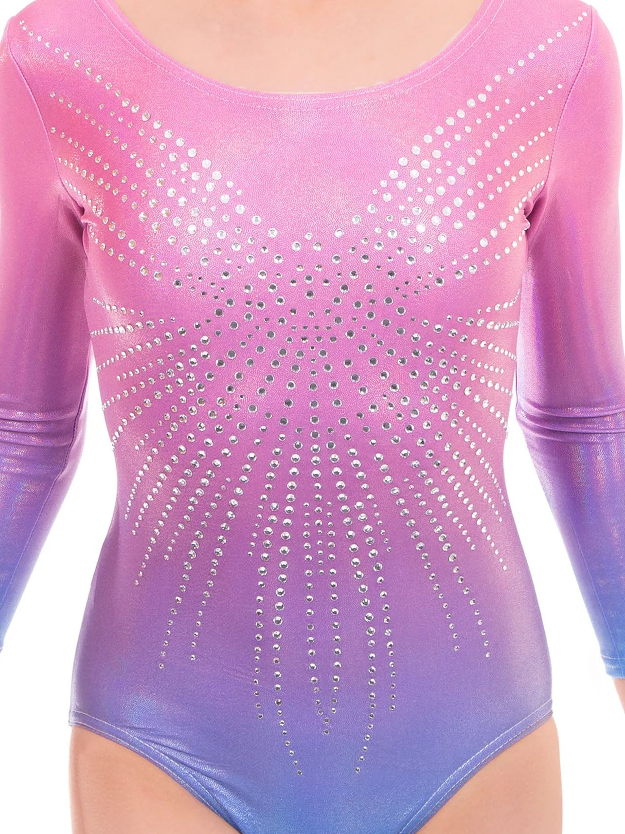 ★GRAILZ★ GEOMETRY LUNAR LONG SLEEVE [PURPLE] Long-sleeved training blouse with structure - Purple - Sz
