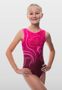 Serenity Pink Sleeveless Recreational Tank Girls Gymnastics Leotard