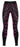 Pink and black gym leggings laid flat on a white background