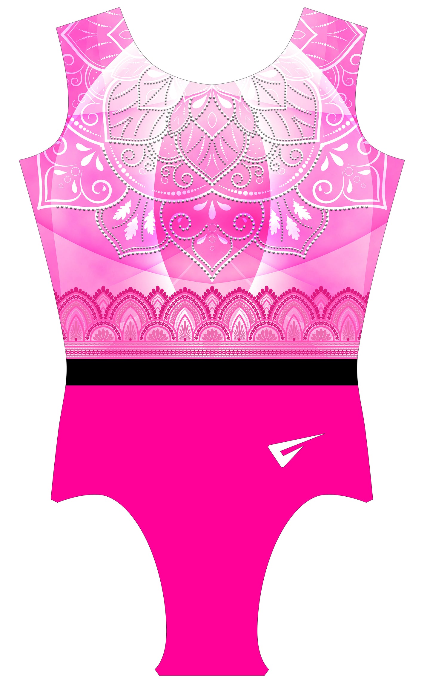 Skylar Pink Sleeveless Girls Gymnastics Leotard