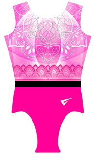 Skylar Pink Sleeveless Girls Gymnastics Leotard
