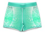 Skylar Turquoise Gymnastics Activewear Girls Hipster Shorts