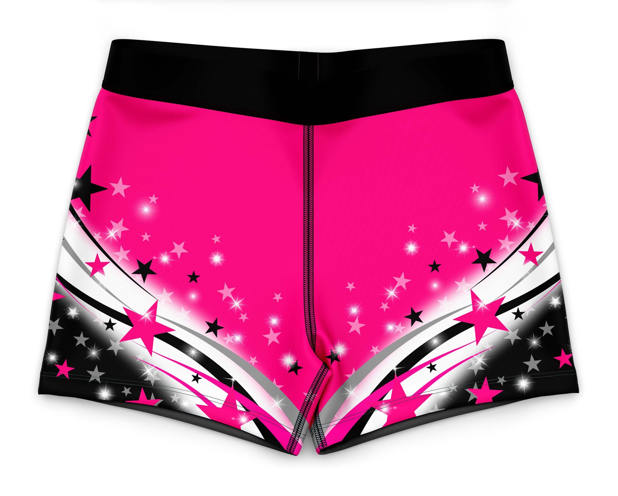 Spectacular in Pink and Black Gymnastics Activewear Girls Hipster Shorts