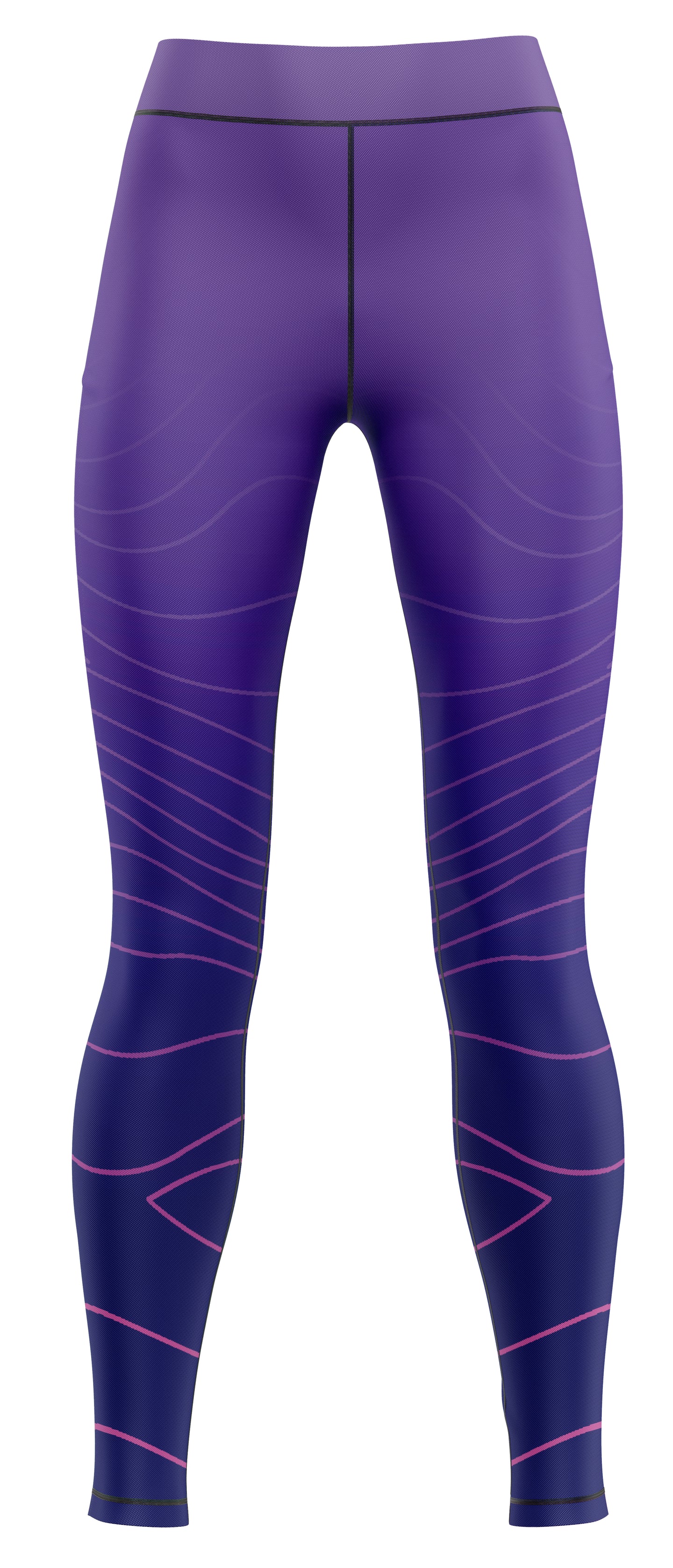 Blue athletic leggings with fitted silhouette suitable for gymnastics and dance