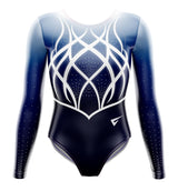 Medea Blue Competition Long Sleeve Girls Gymnastics Leotard