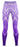 Purple training leggings laid flat on a plain background