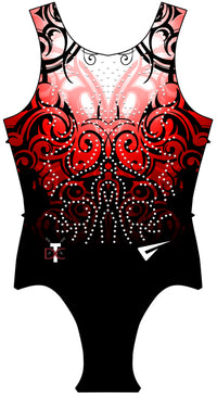 TDC Elite Team Uniform Andromeda Red Sleeveless Gymnastics Leotard