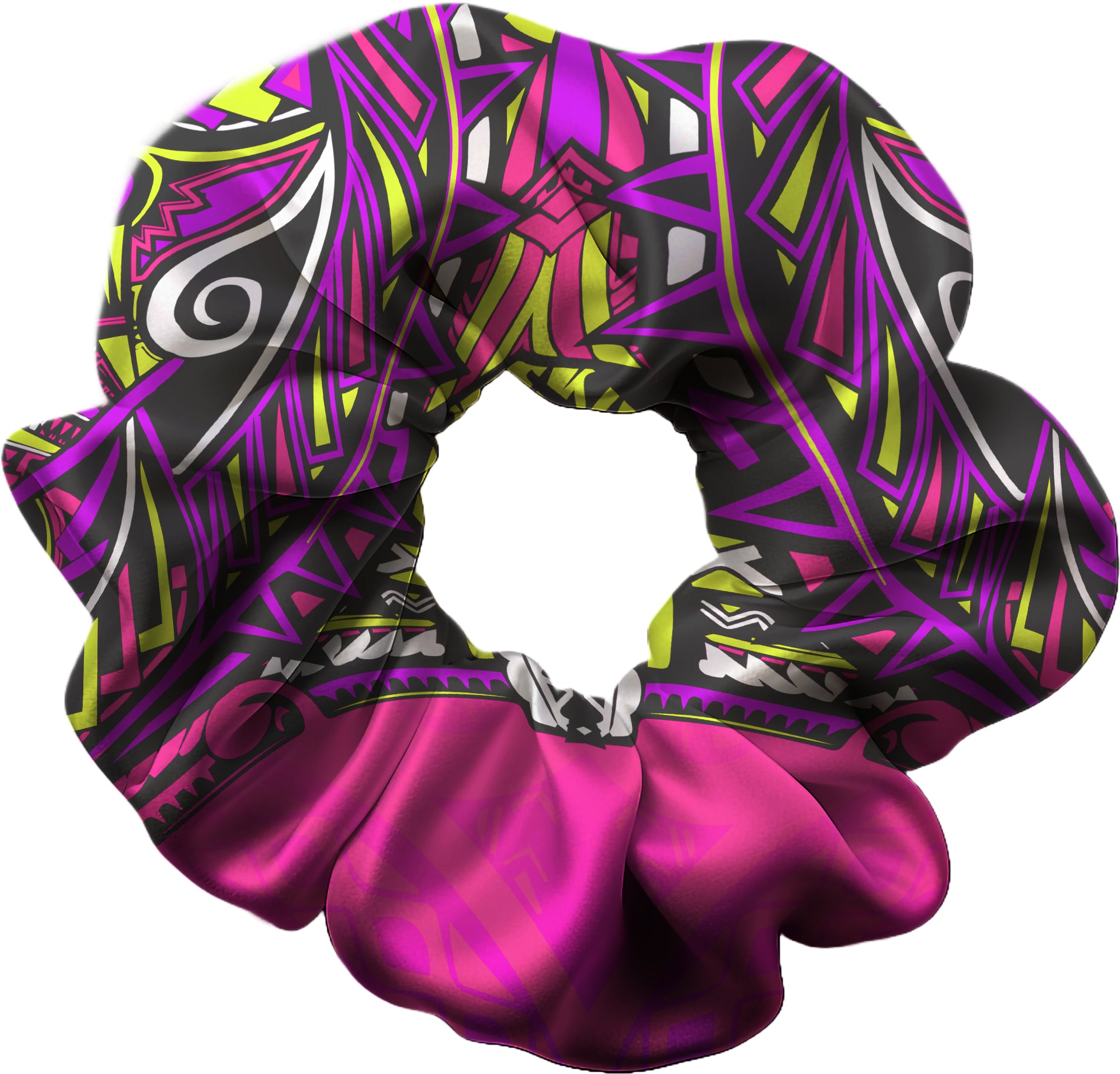 Tiki Pink Hair Scrunchie