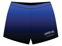 Tumblers Sapphire Blue Shiny Gymnastics Girls Club Gym Shorts