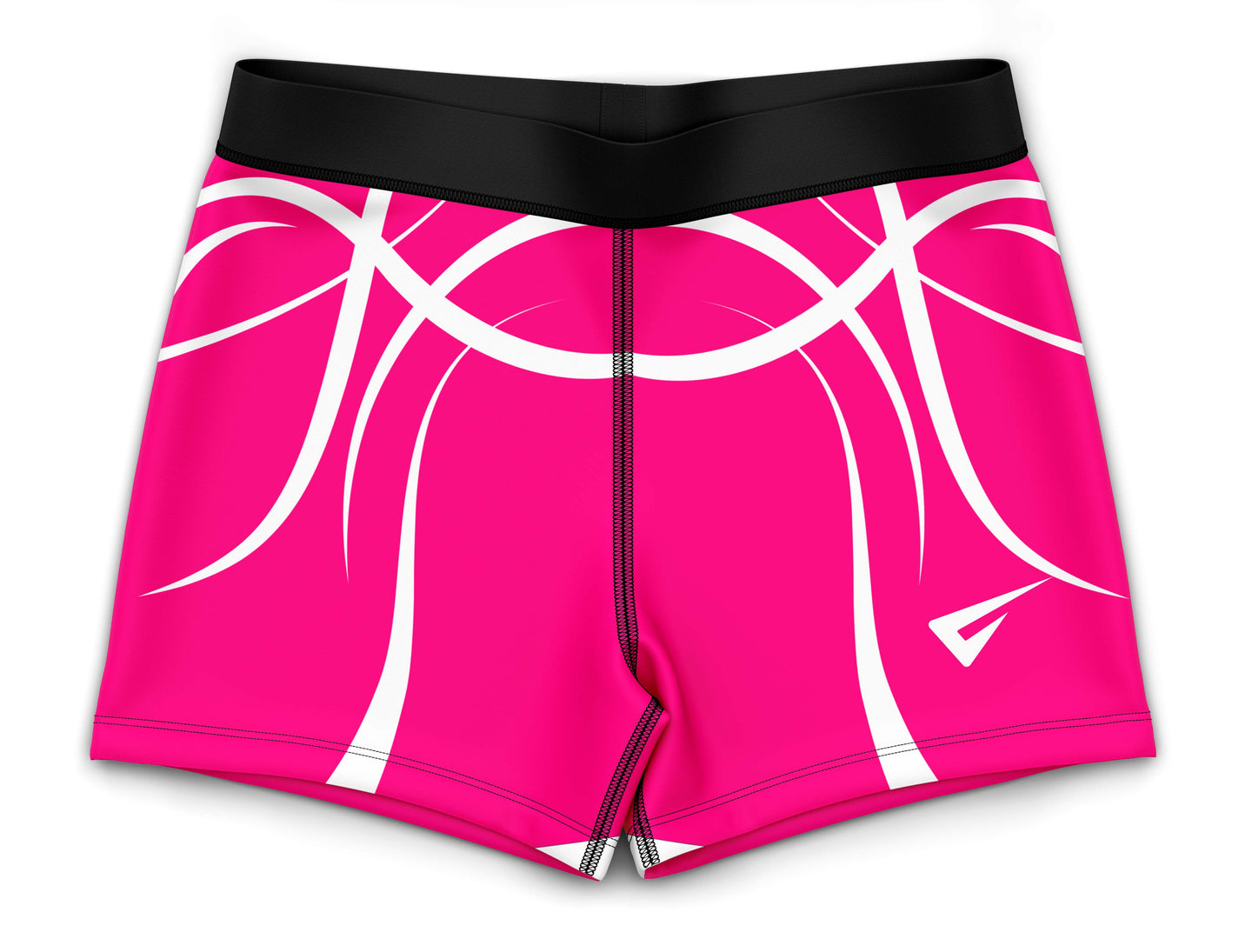 Vega in Pink and Black Gymnastics Activewear Girls Hipster Shorts