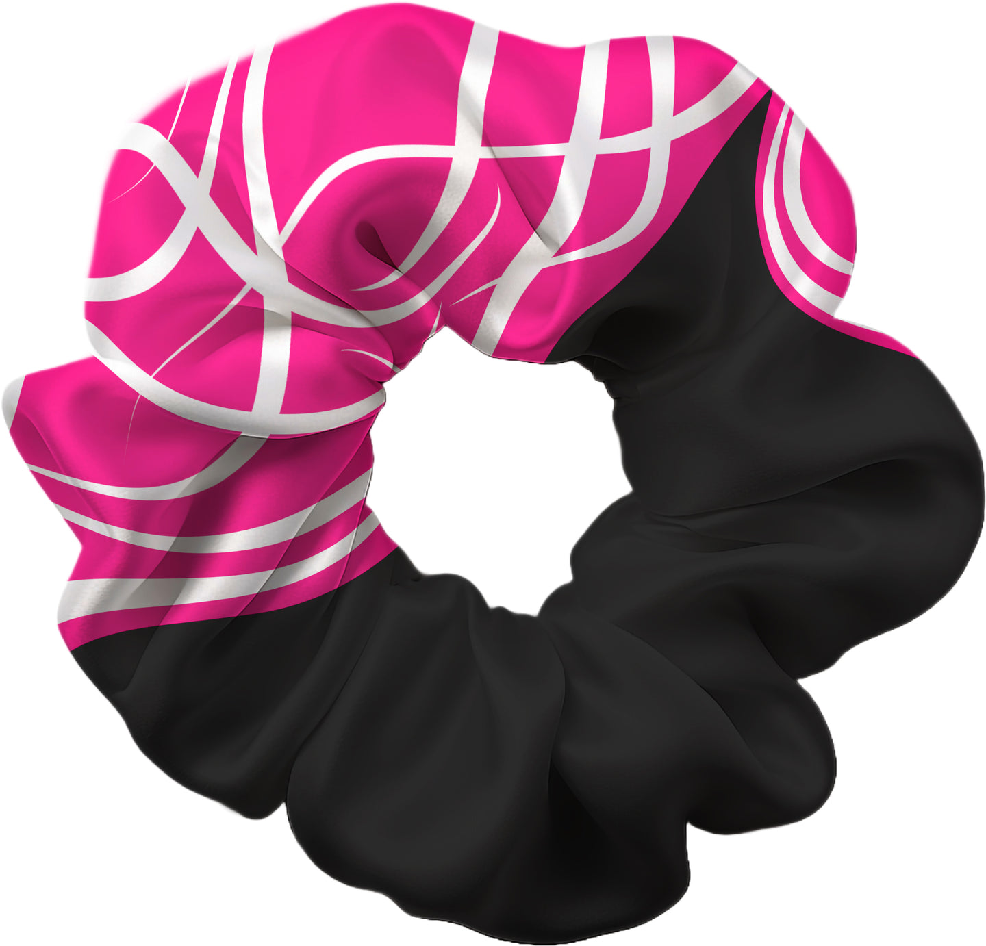 Vega in Pink and Black Hair Scrunchie