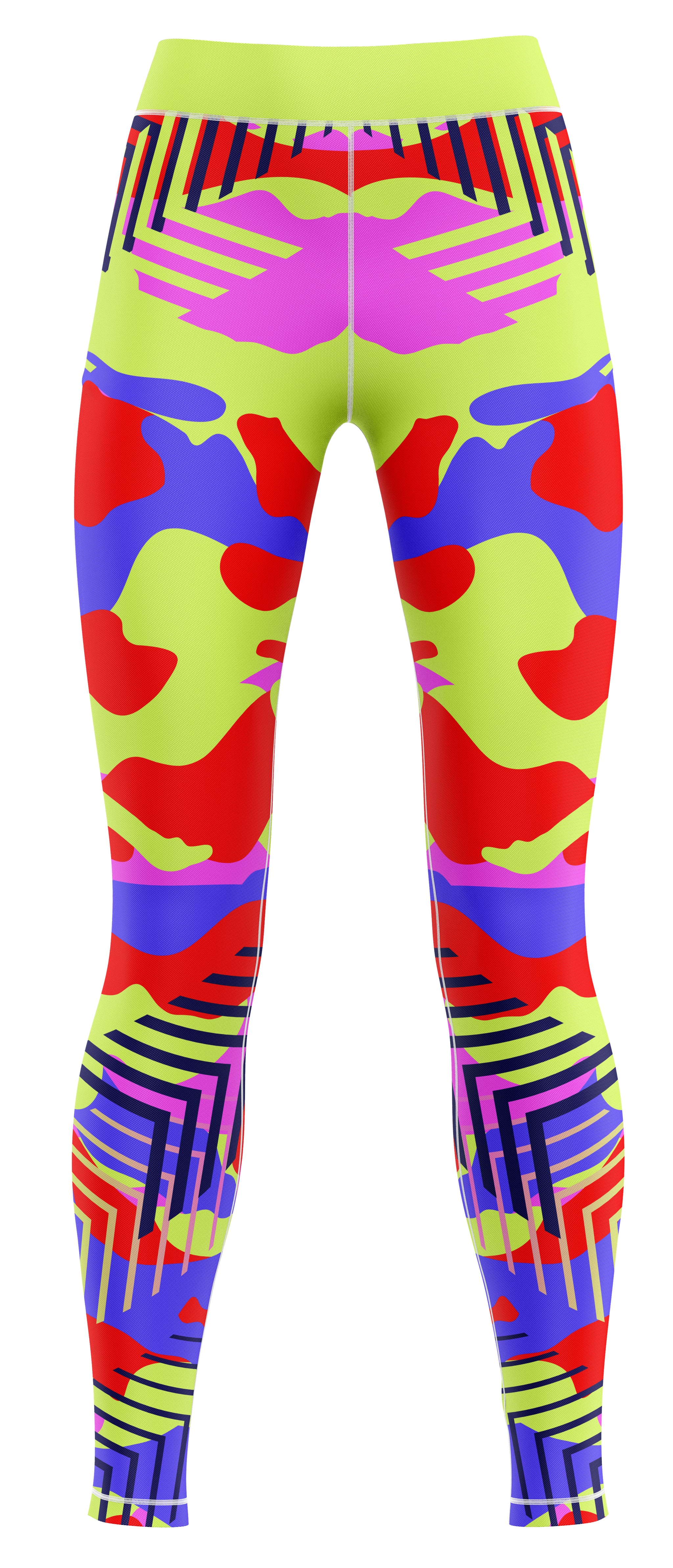 Blue girls' athletic leggings suitable for gymnastics, dance and training