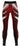 Red gym leggings with streamlined activewear silhouette