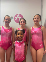 Appley Bridge Club Castor Pink Girls Sleeveless Gymnastics Leotard